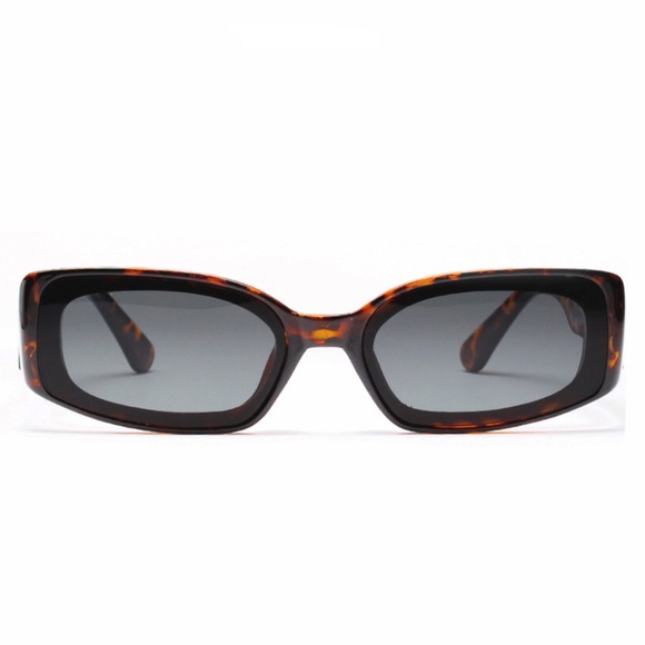 Vintage rectangle slim cat eye sunglasses tortoise - Picture 7 of 8